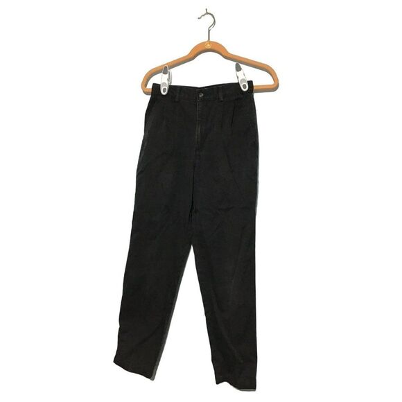 Dockers Petite Black High-Rise Pleated Cotton Pants Size 4 - Picture 1 of 10